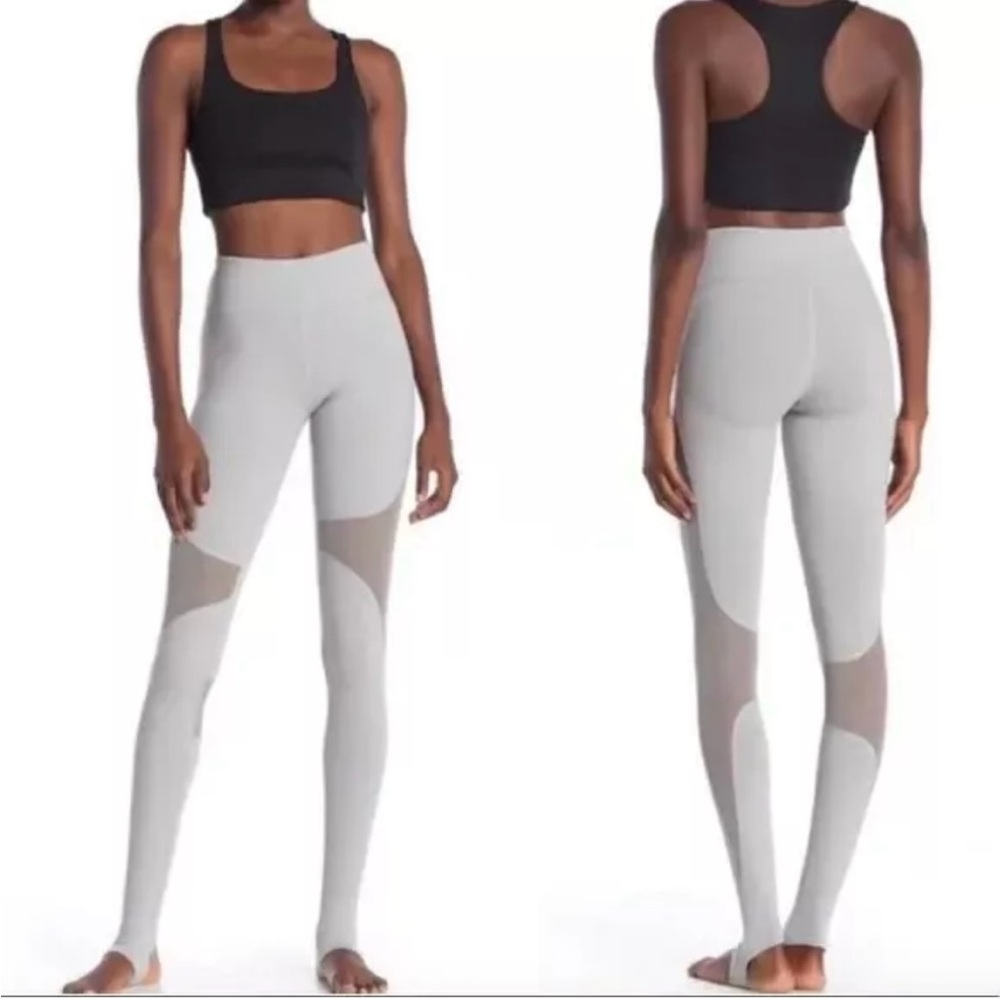 ALO Yoga Stirrups full length leggings fulll length size medium grey